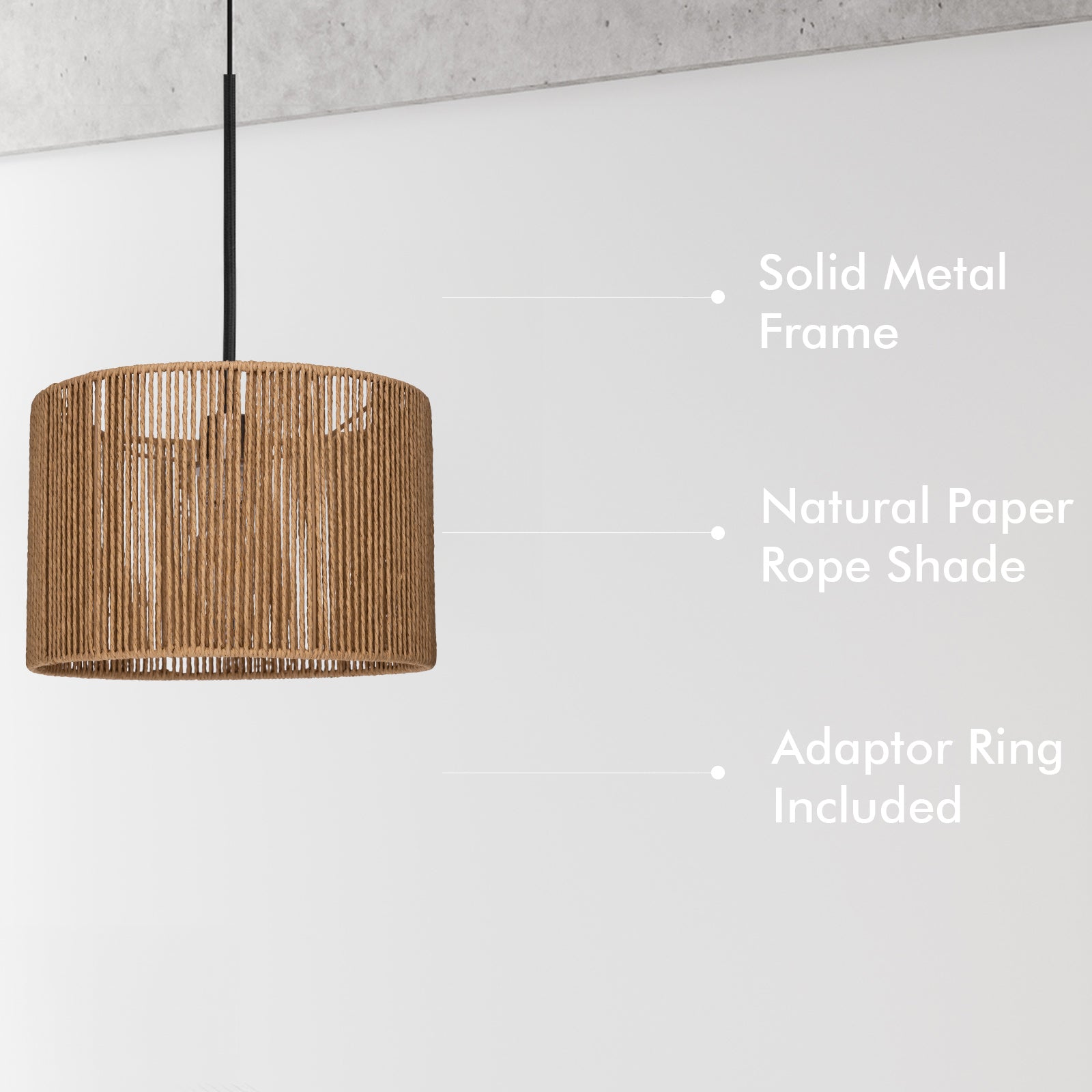 Porto 30cm Paper Rope Shade – Verve Lighting