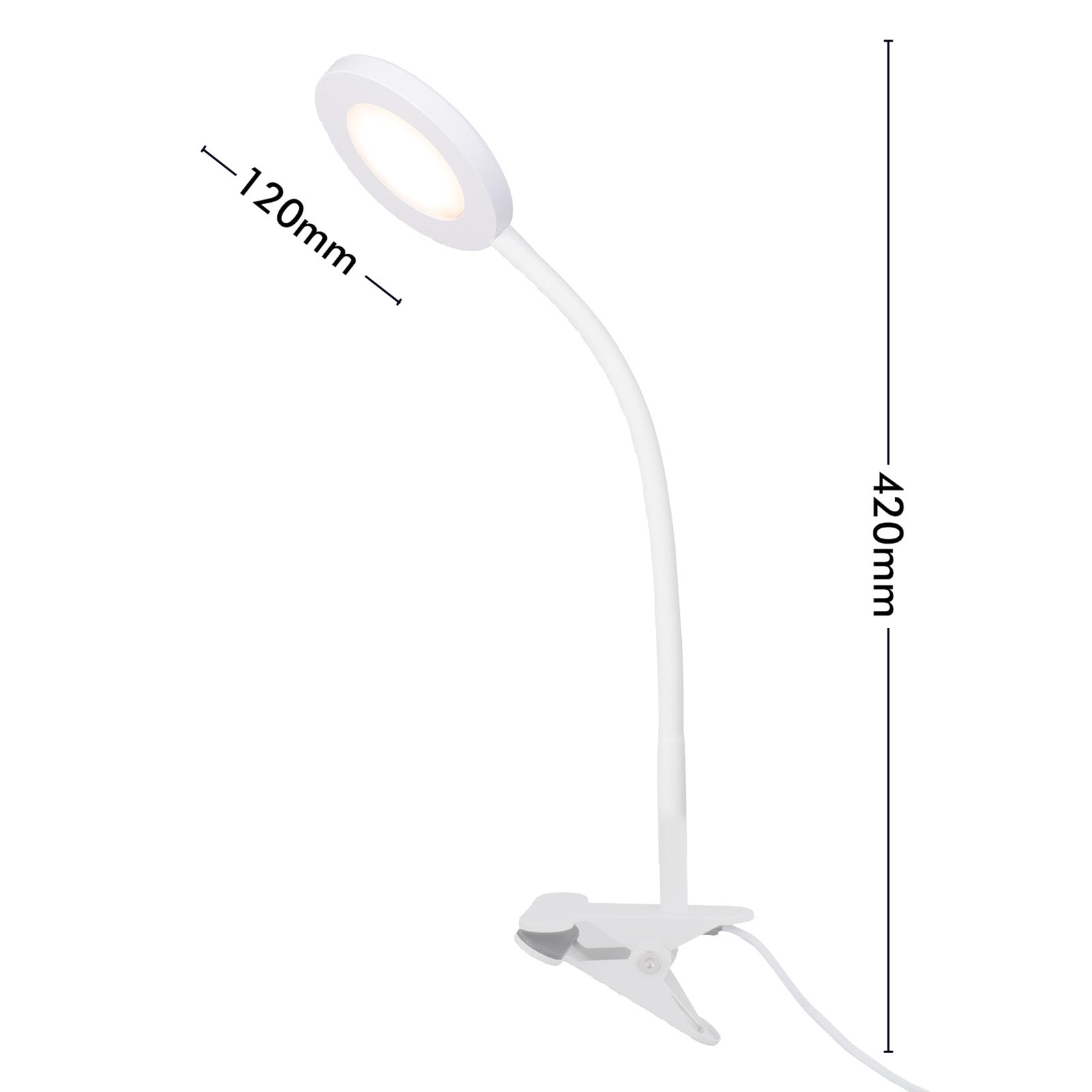 Dalton Clamp Lamp - White – Verve Lighting